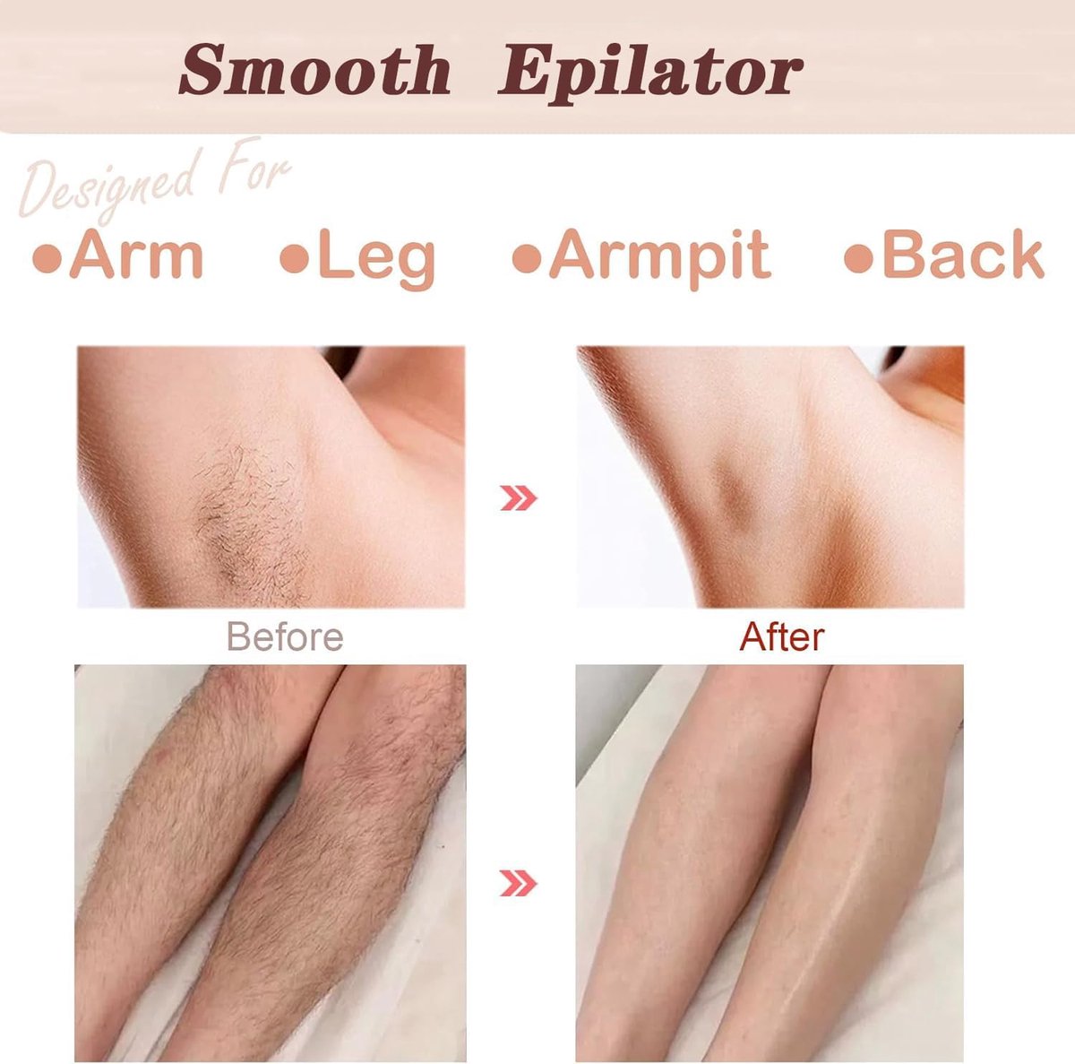 Epilator - Scheerapparaat - Gezichtsepilator voor Vrouwen - 2‑in‑1 Elektrische Epilator met Led‑lamp - Effectief Haarverwijdering - voor Gezicht, Benen, Armen, bikinilijn en Oksels thumbnail 5