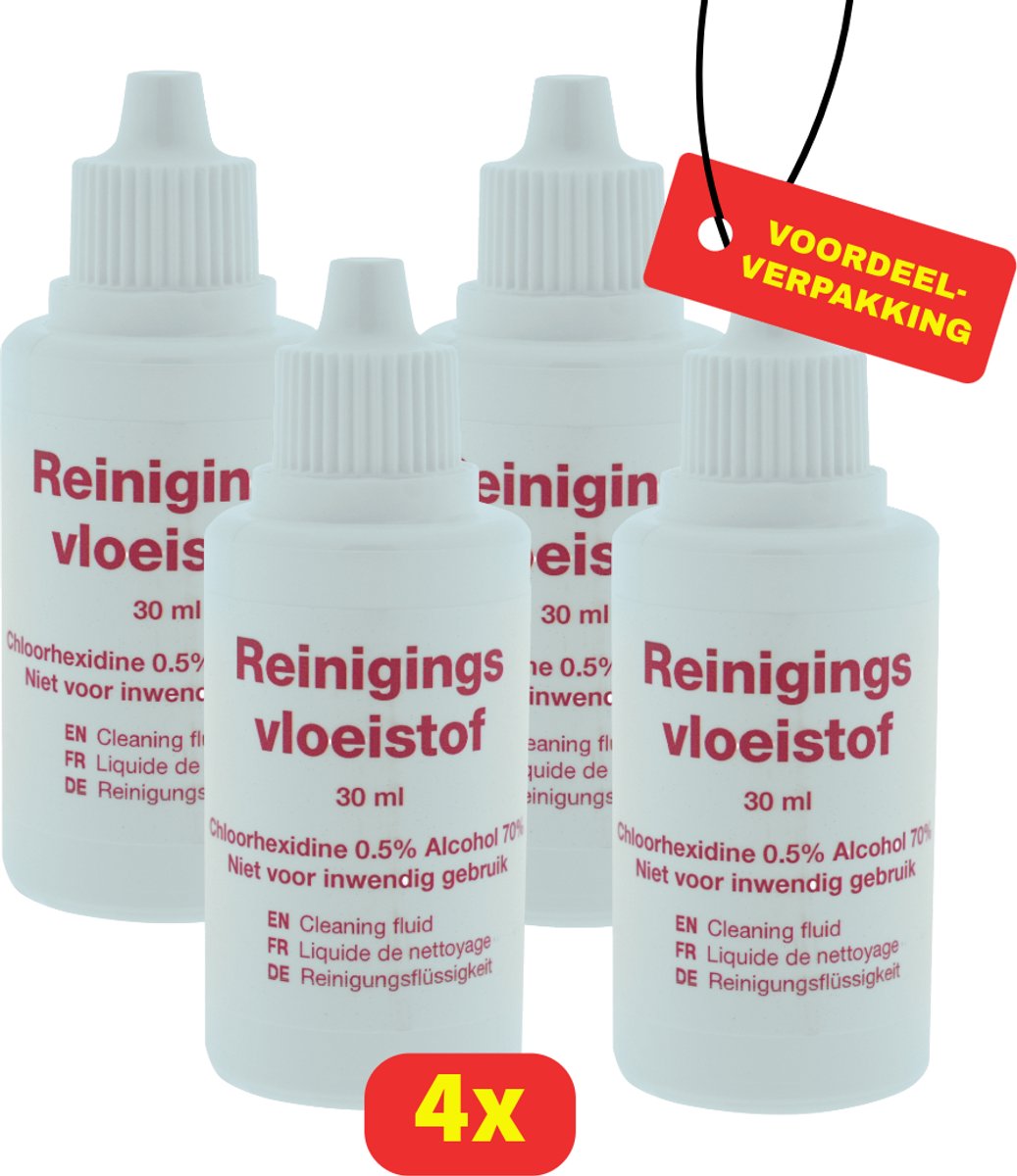 HeltiQ Reinigingsvloeistof - 4x 30 ml - Voordeelverpakking!