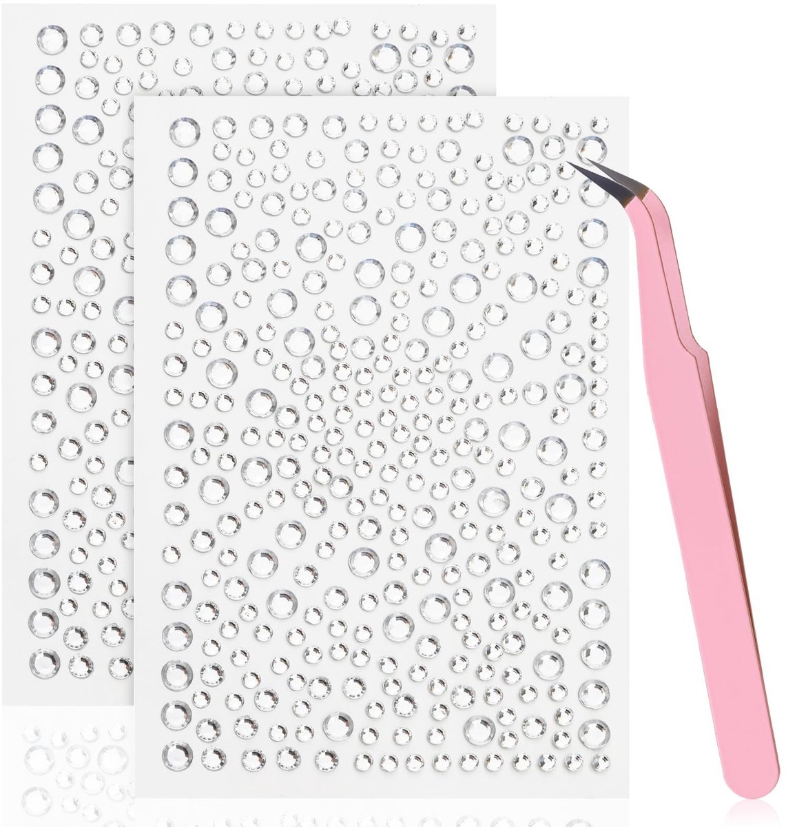 Solidchoice - 646 Stuks Gezichtsstenen met Pincet voor Makeup