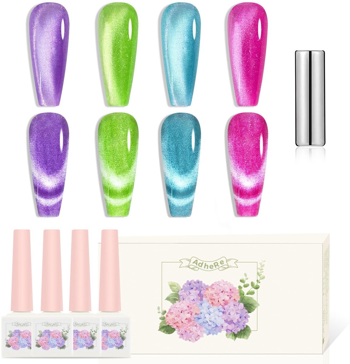 Solidchoice - Kattenoog UV Nagellak Set met Magneet