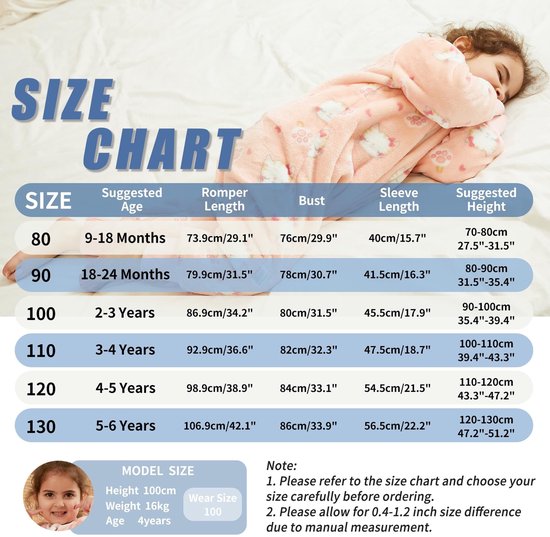 Slaapzak met Voeten voor Baby's en Peuters in Winter Flanel van slaapzak-met-voeten — afbeelding 4