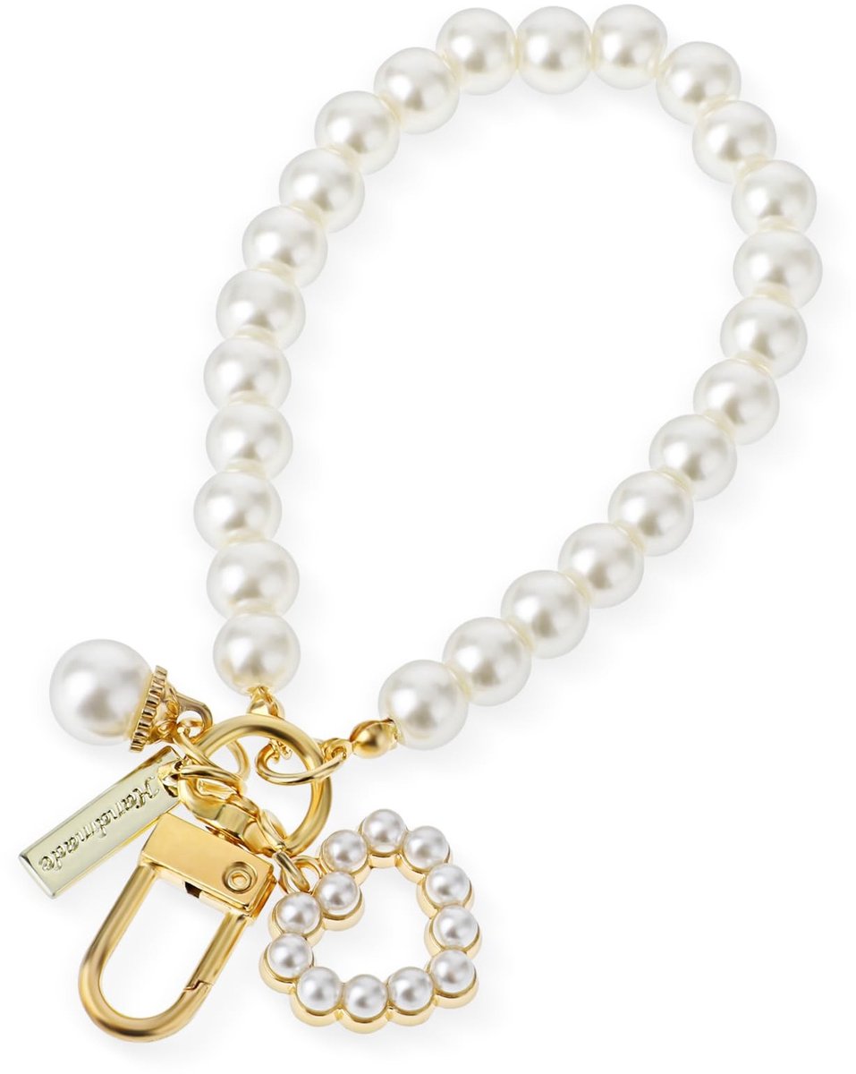Solidchoice - Sleutelhanger met Parel en Hartvorm voor Vrouwen