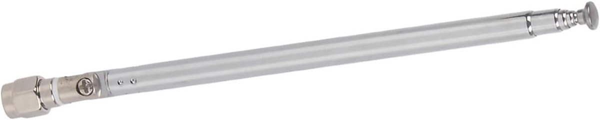 KIMISS SMA Male Connector Telescopic Antenna, Silver Alloy 40MHz-6G Frequency for LimeSDR Radio Communication and SDR - ShopVlot