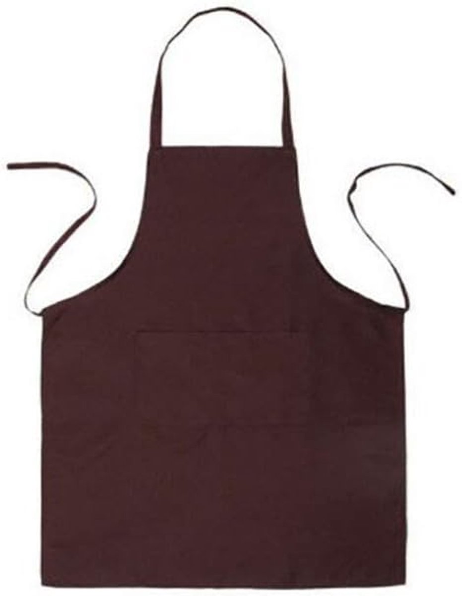 Chefs apron chefs apron solid color,adult women unisex durable comfortable with front pocket washable for cooking - ShopVlot