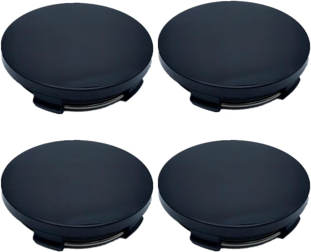 4 Pieces Wheel Hub Caps 60mm for Rims, Universal Hub Caps Set, Black, Compatible with Many Vehicle Models, ABS Wheel - ShopVlot