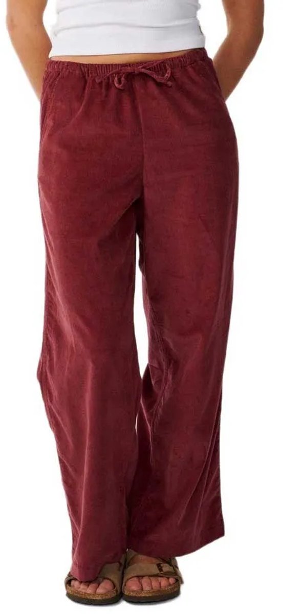 Rip Curl Keepsakes Washed Cord Broek Rood XL Vrouw