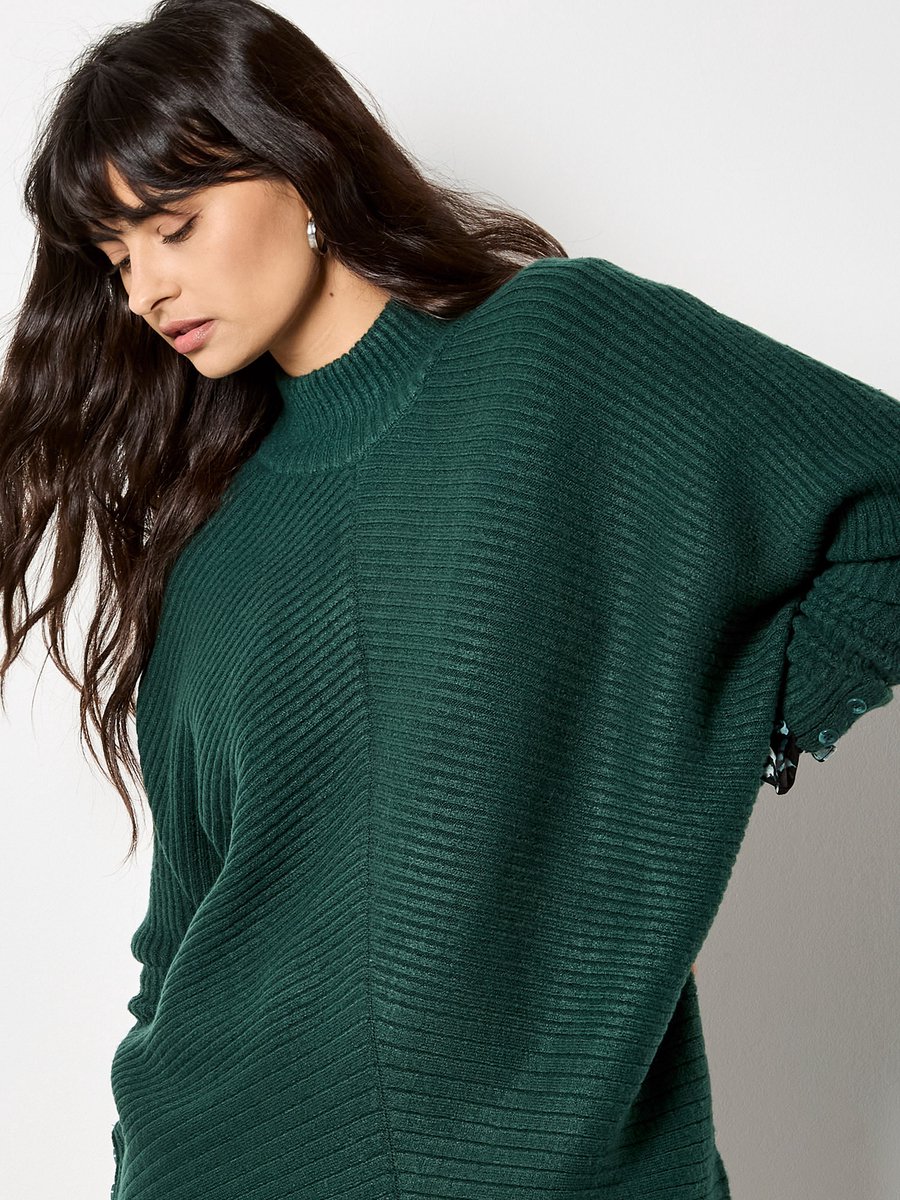 Oversized trui met chevronpatroon