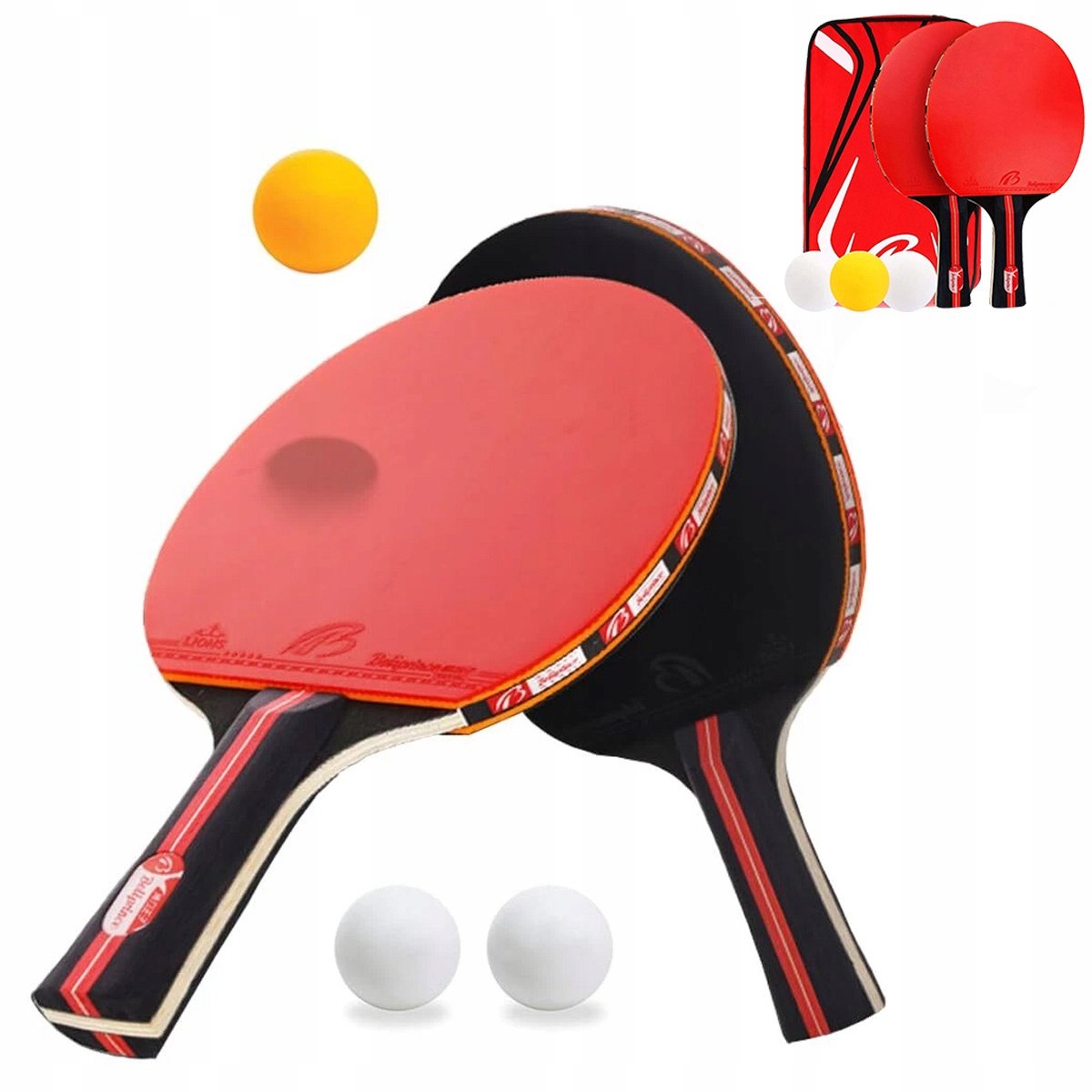 Tafeltennis Set: 2 Batjes & 3 Ballen - Perfect voor Plezier & Training