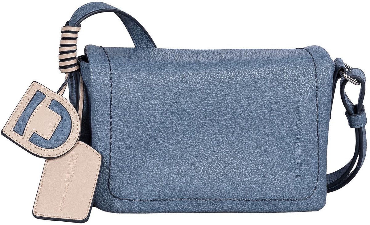 TOM TAILOR schoudertas Irida Flap Bag Mid Blue blauw