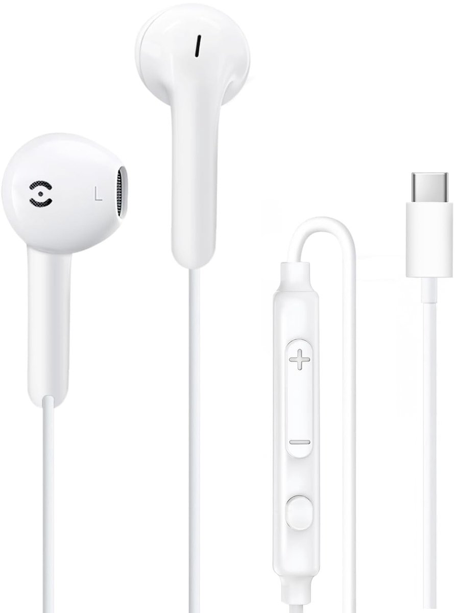 Solidchoice - USB-C Hoofdtelefoon met Kabel TH9 - In-Ear met Microfoon voor Diverse Apparaten