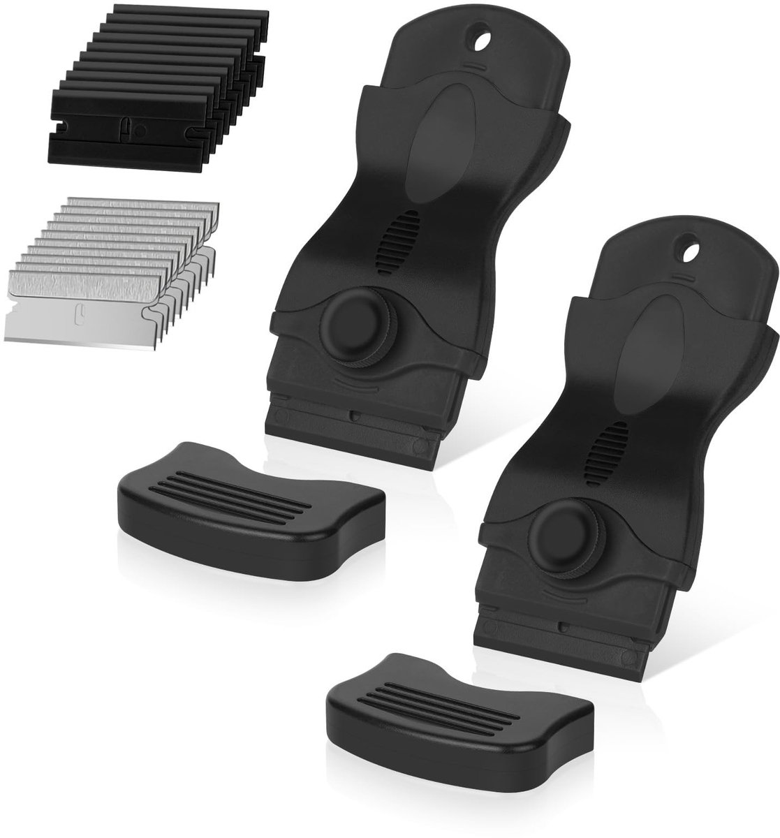 Solidchoice - Set van 2 Schrapers voor Keramische Kookplaten, Inclusief 20 Messen
