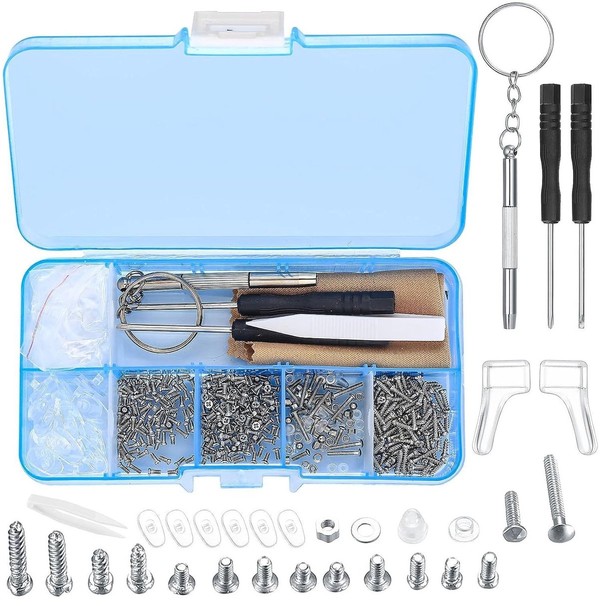 Solidchoice - 500 Stuks Brillenreparatieset met Gereedschap en Schroeven