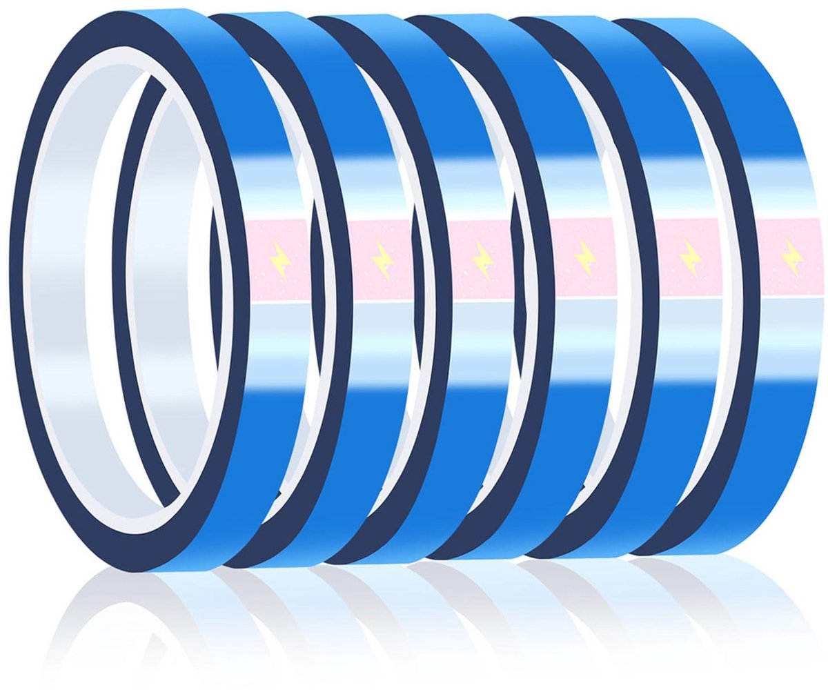 Solidchoice - Set van 6 Blauwe Warmtebestendige Tape voor Elektronica