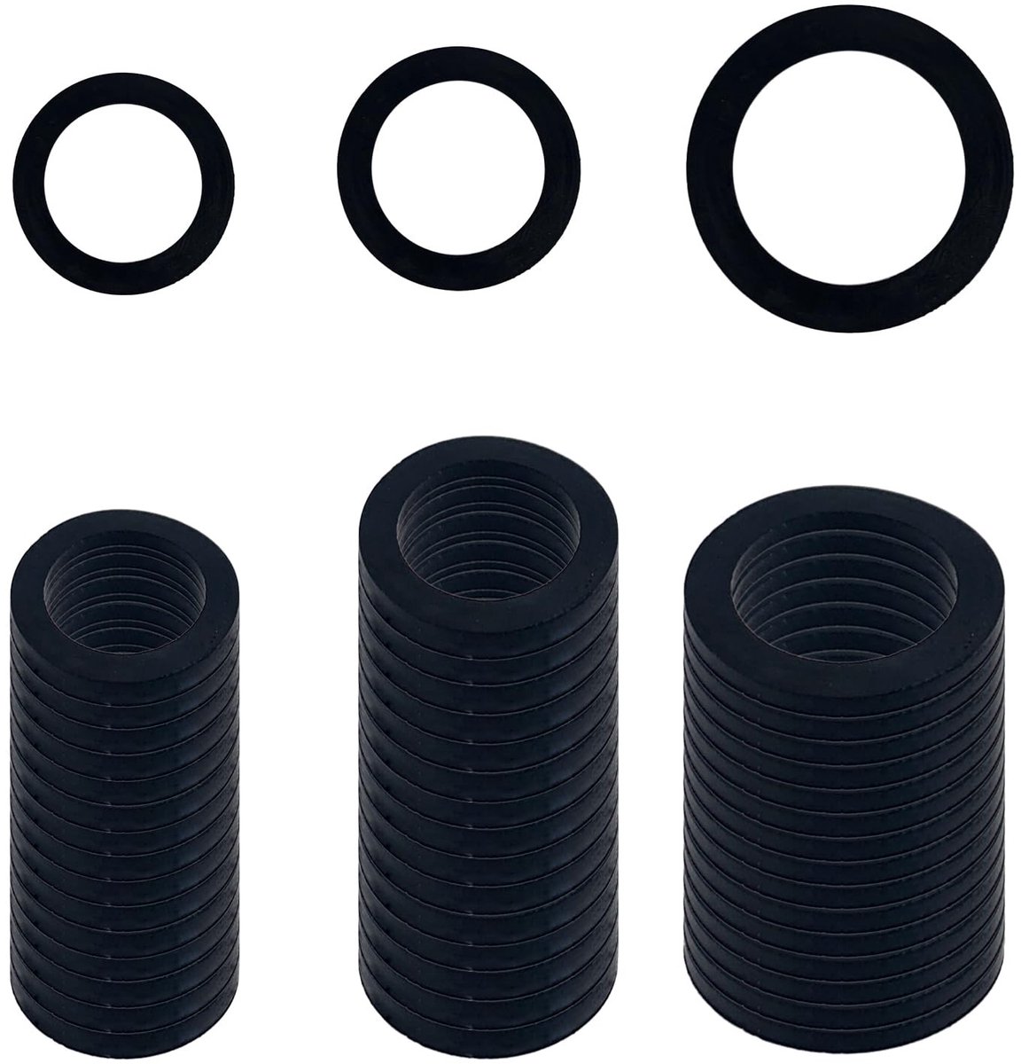 Solidchoice - Set van 45 Platte Rubberen Sluitringen voor Diverse Toepassingen