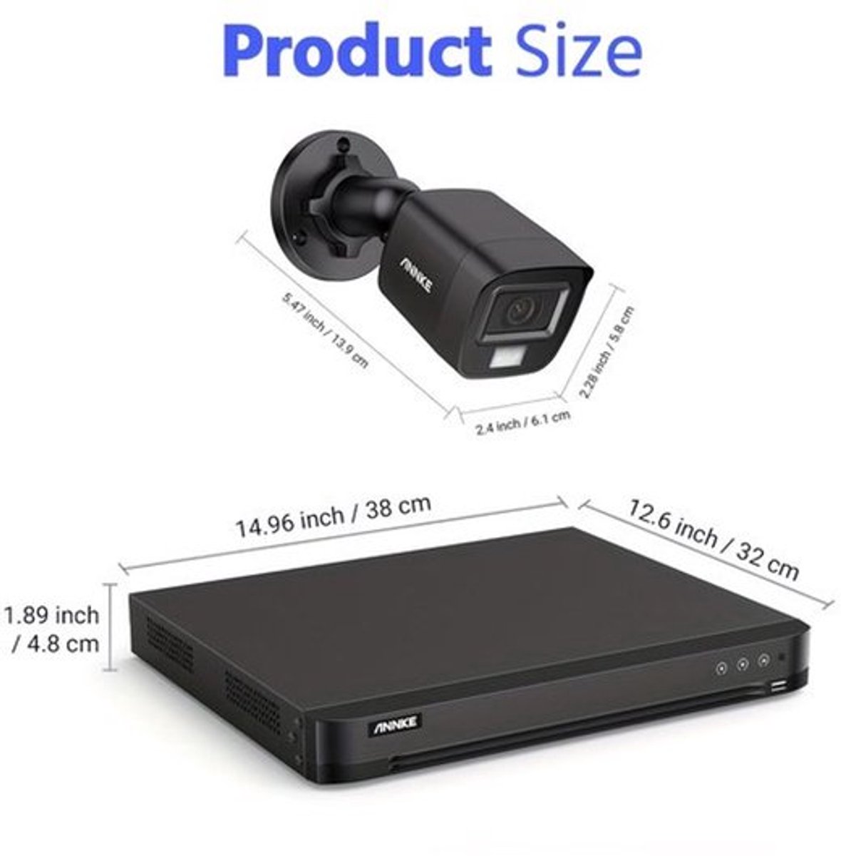 Bewakingscamera – Beveiligingscamera – Camerabewaking – Cameraset – CCTV Camera – 8-kanaals 3K DVR Recorder – 30 Meter Kleurennachtzicht – AI Mens- & Voertuigdetectie – 2TB Opslag