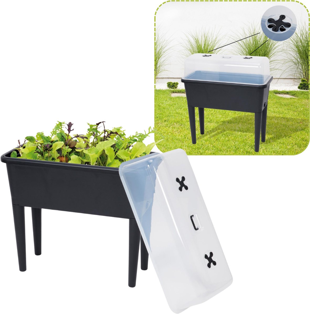 Zavio® Kweektafel - Kweekbak op Poten - Moestuinbak Verhoogd
