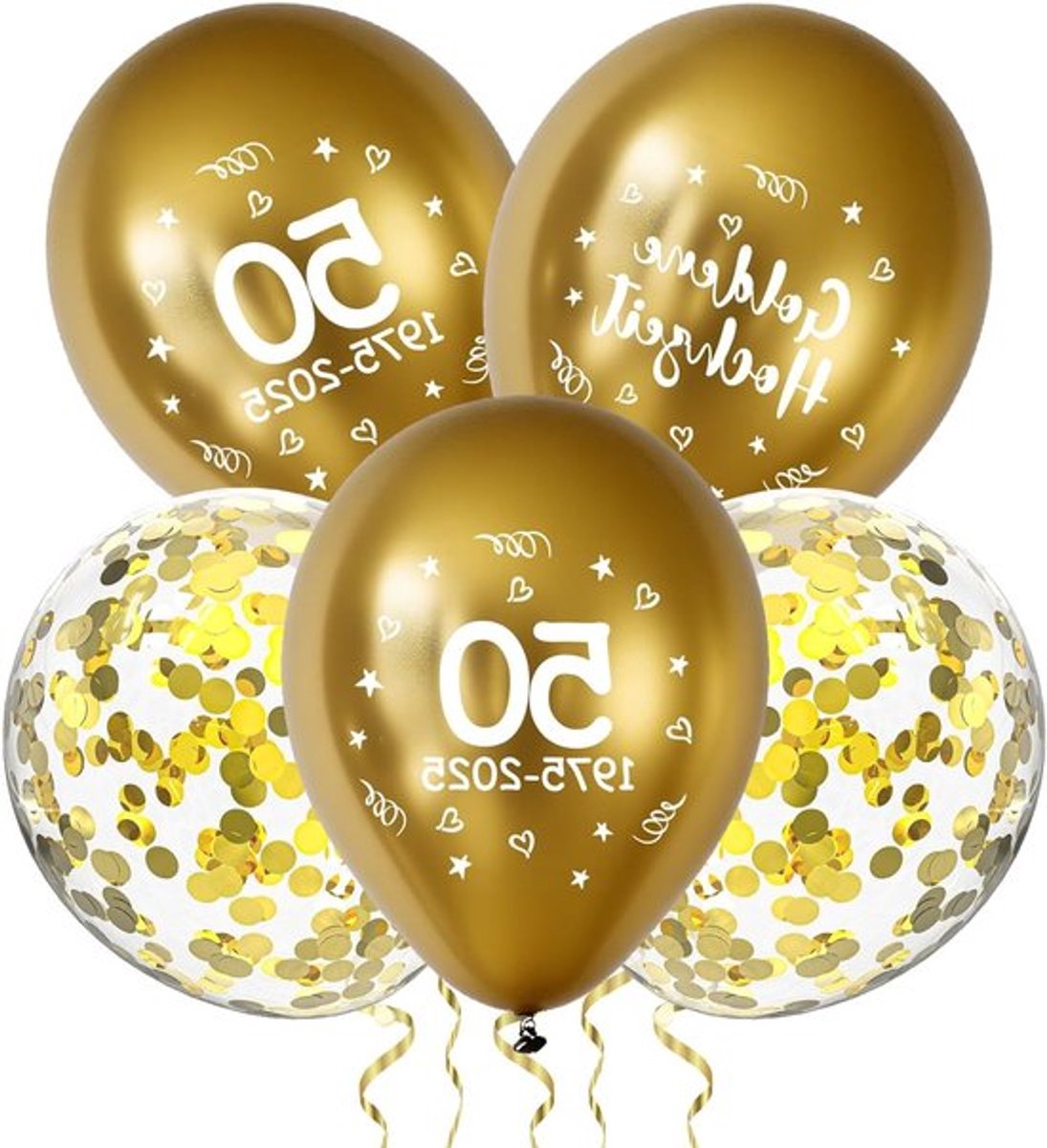 30 Stuks Gouden Ballonnen voor Bruiloften en Feesten, 12 Inch Metallic Gouden Ballonnen, Versiering voor 50 Jaar Jubileum en Feestdecoratie