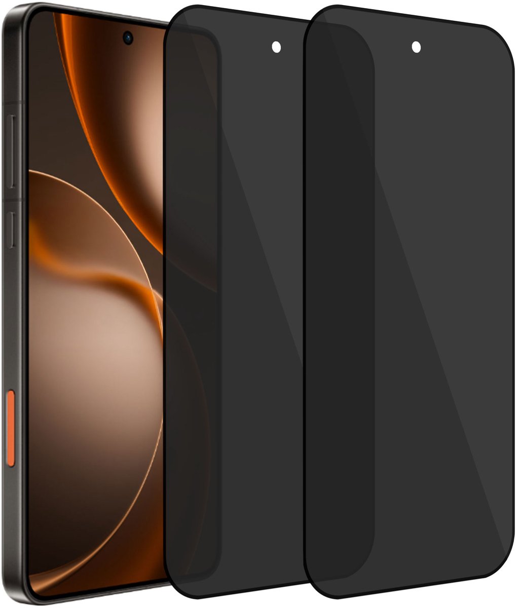2x Privacy Screenprotector geschikt voor OPPO Find X9 Ultra - Anti Inkijk - Gehard Glas geschikt voor OPPO Find X9 Ultra