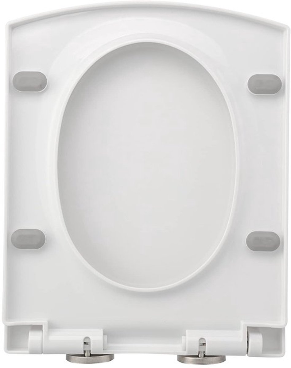 Toiletzitting Softclose - Rechthoekig Type - Dikker Dempen - Afneembaar - PP Materiaal - Past op Normale Toiletkommen - Toiletbril