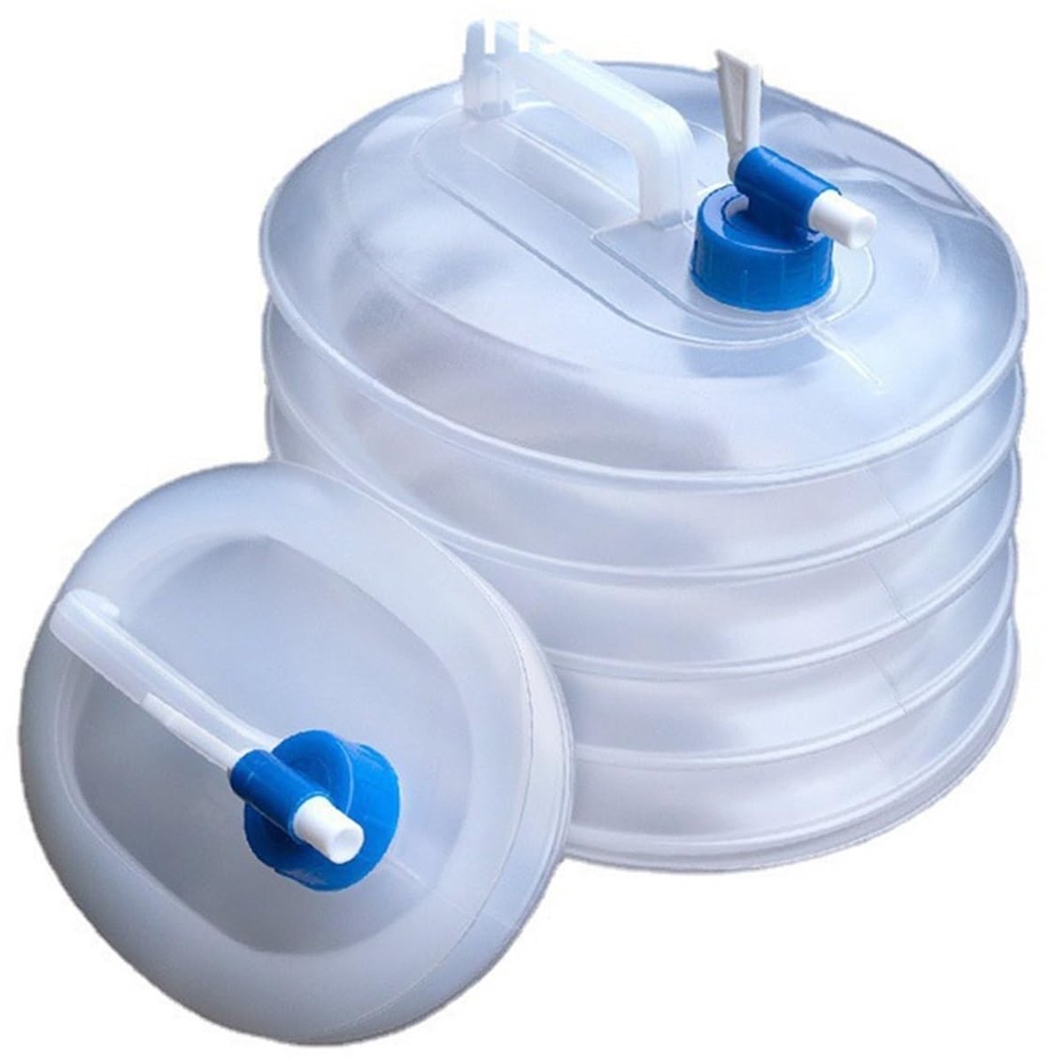 Opvouwbare Watercontainer 10L - 2 Stuks Camping Watertank met Kraantje - Lekvrije Draagbare Waterzak Voor Outdoor, Wandelen, Kamperen, Reizen en Noodopslag