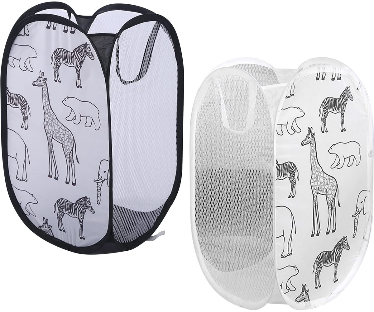 Solidchoice - Opvouwbare Wasmand met Handgrepen, 2 Stuks