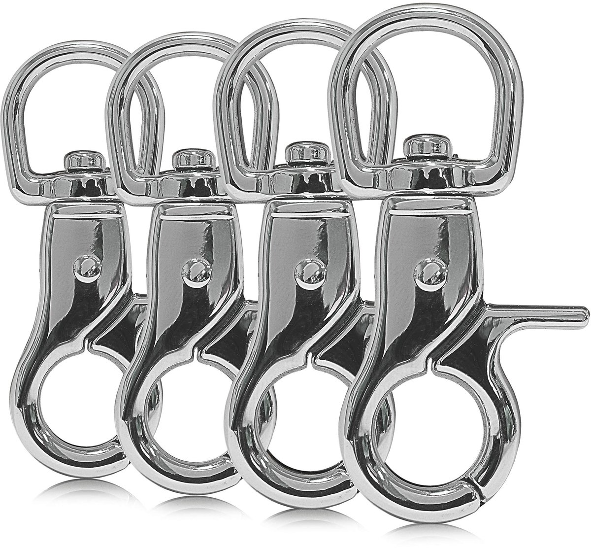 Solidchoice - Schaar-Karabijnhaak met Triggerhead Snelsluiting, Set van 4