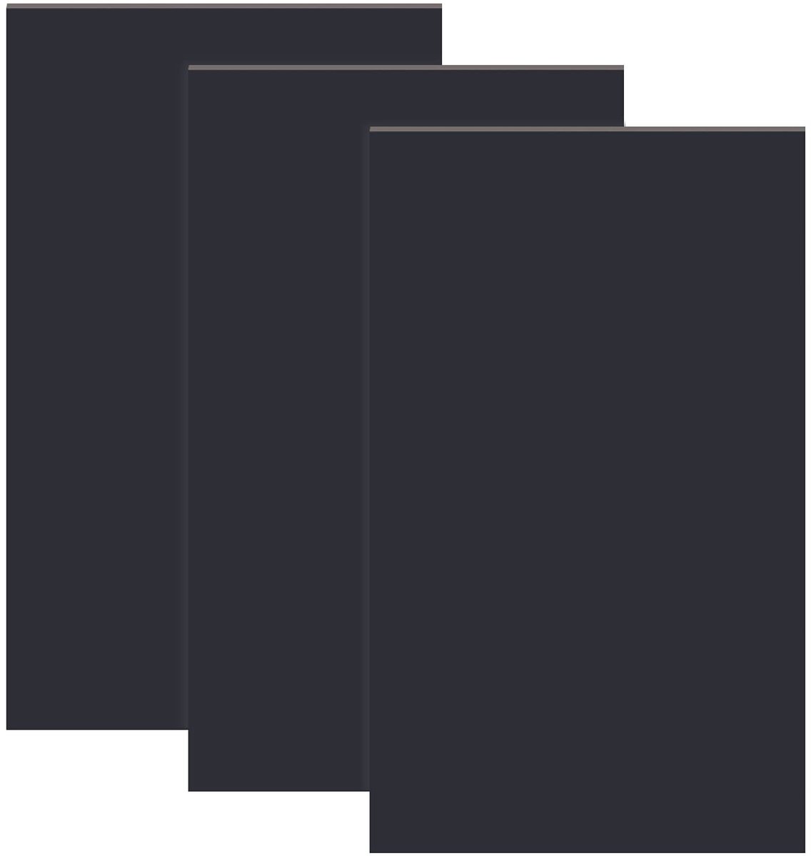 Solidchoice - Set van 3 Zwarte PVC Schuimplaten voor Creatieve Projecten