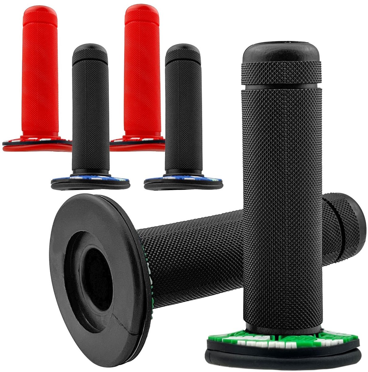 Solidchoice - Set van 6 Universele Motorhandgrepen van Rubber 22 mm