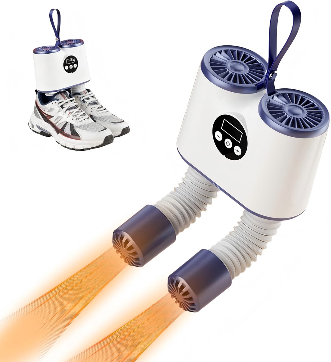 Schoendroger - Skischoendroger Met Ozonfunctie - 15 Cm Uitschuifbare Slang - 150 W Snel Drogen - Digitaal Display - 4-Uurs Timer - Voor Schoenen - Laarzen En Handschoenen