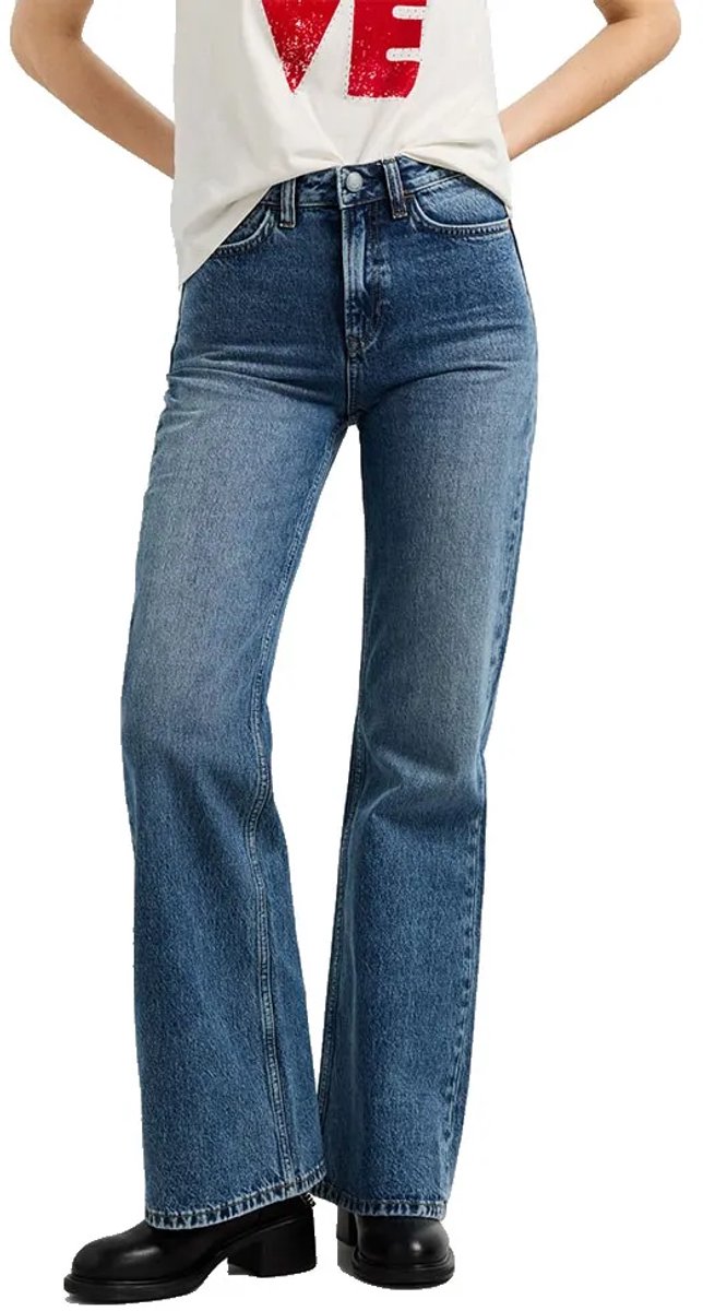 Pepe Jeans Willa Pl20508054sd Flare Fit Hoogzittende Jeans Blauw 25 / 34 Vrouw