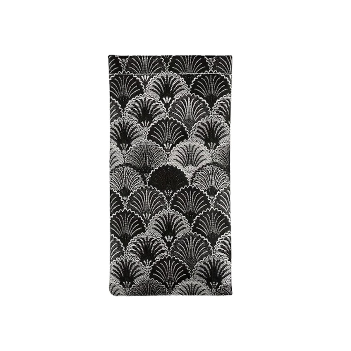 Brillenkoker / Knijp Portemonnee - Shell Black / Zwart | 17 x 9,5 cm | Kunstleder | Fashion Favorite