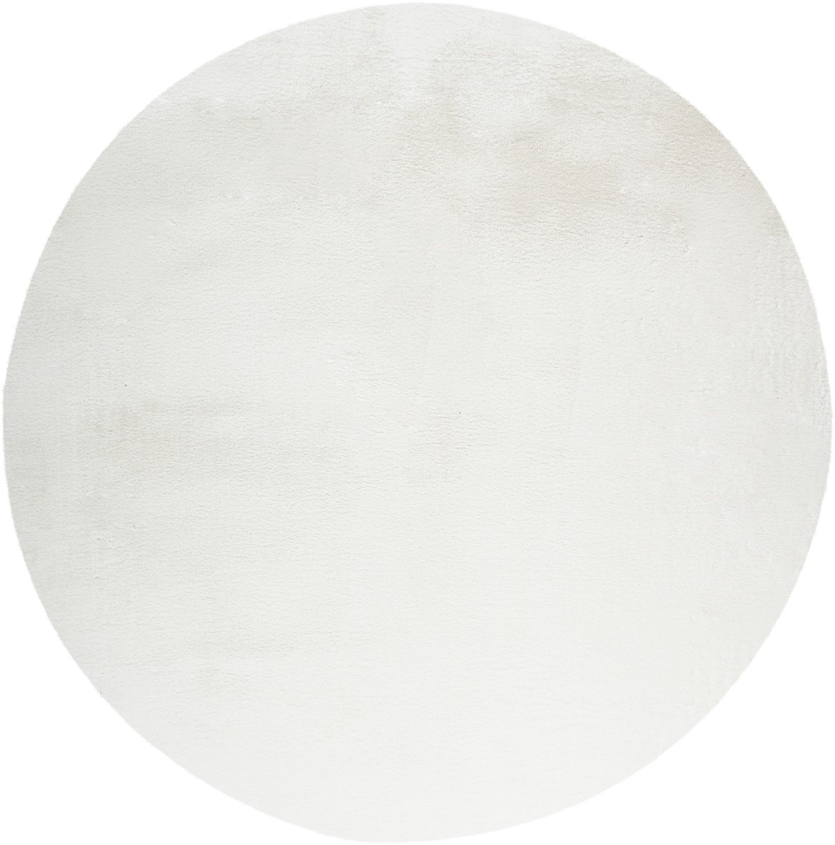 Padiro laagpolig vloerkleed 120 x 120 cm - wit - modern effen design - met een zachte uitstraling - geschikt voor vloerverwarming - van polyester