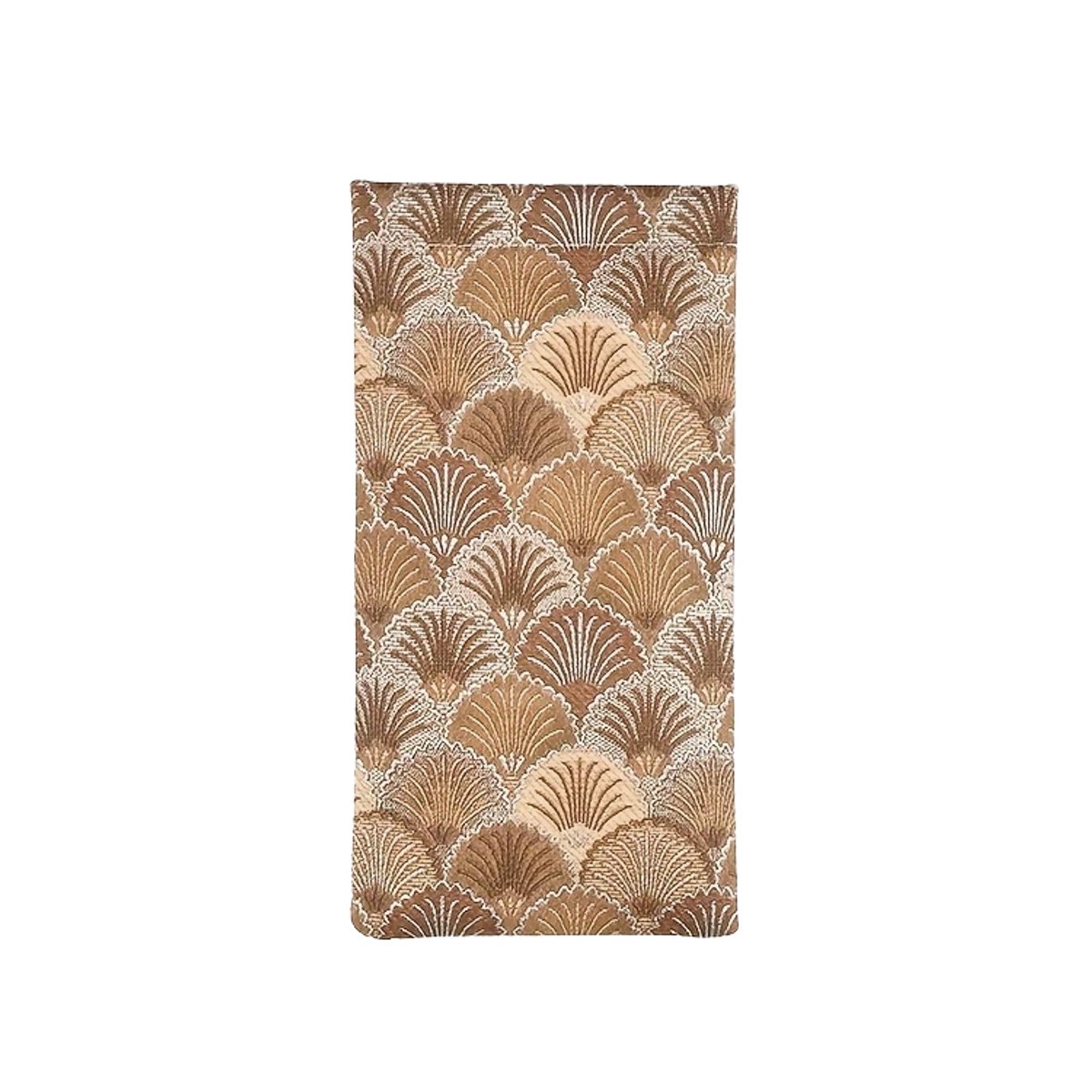 Brillenkoker / Knijp Portemonnee - Shell Brown / Bruin | 17 x 9,5 cm | Kunstleder | Fashion Favorite