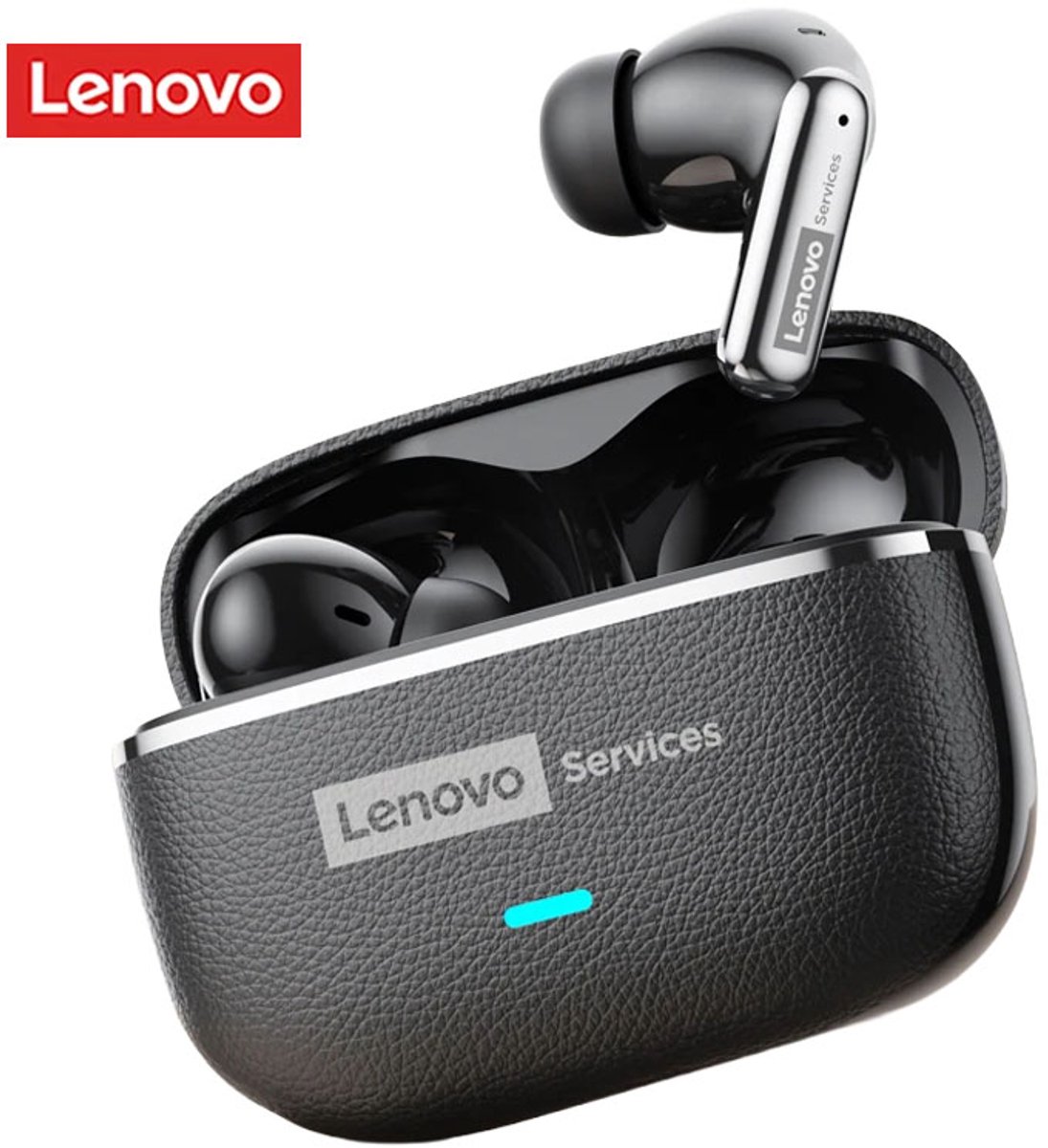 Lenovo LE208 TWS Draadloze Oordopjes – Bluetooth 6.0 – Ultra-Lage Latency Dual Mode Gaming Headset – ENC Ruisonderdrukking voor Bellen – HiFi Geluidskwaliteit – Tot 36 Uur Batterijduur – Compact Design (56mm) – Zwart