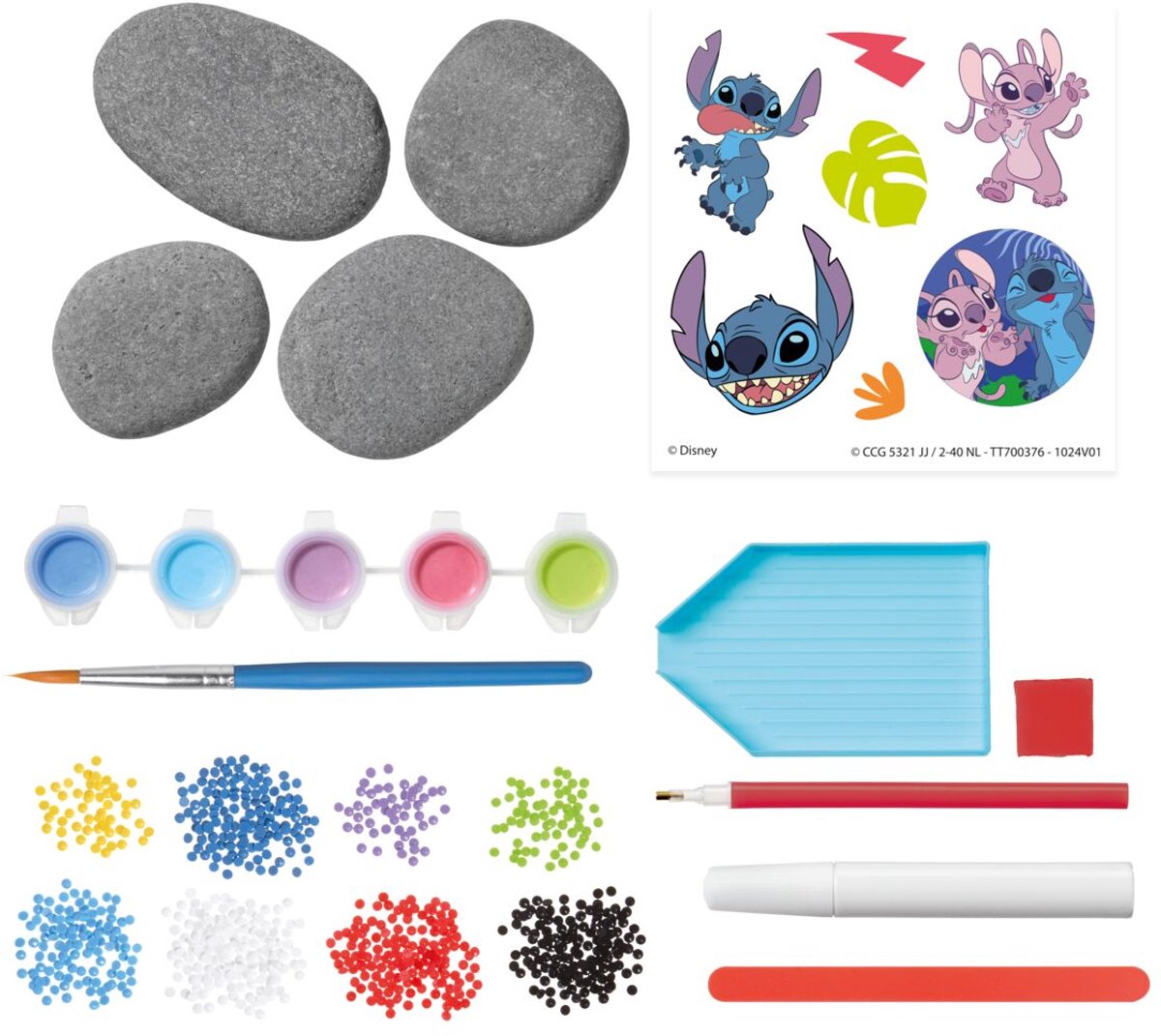 Disney Stitch 2-in-1 Knutselkoffer - Sieraden maken met krimpfolie - 4 stenen versieren - 8 kleuren steentjes - Speelgoed Kinderen - Knutselen - Voor meisjes en jongens - Vanaf 4 jaar - Totum — afbeelding 8