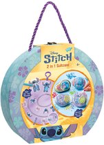 Disney Stitch 2-in-1 Knutselkoffer - Sieraden maken met krimpfolie - 4 stenen versieren - 8 kleuren steentjes - Speelgoed Kinderen - Knutselen - Voor meisjes en jongens - Vanaf 4 jaar - Totum