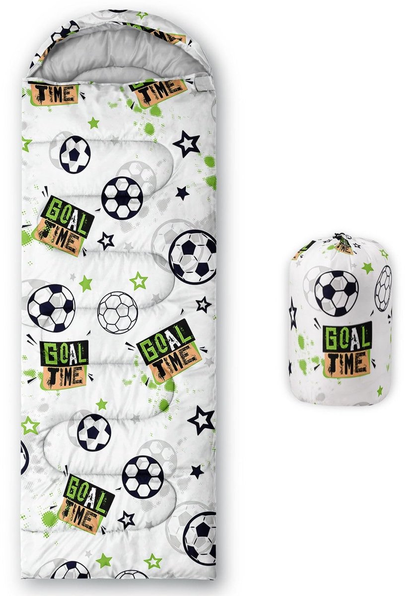 Solidchoice - Kinderslaapzak Voetbalthema - Lichtgewicht, Warm & Waterdicht
