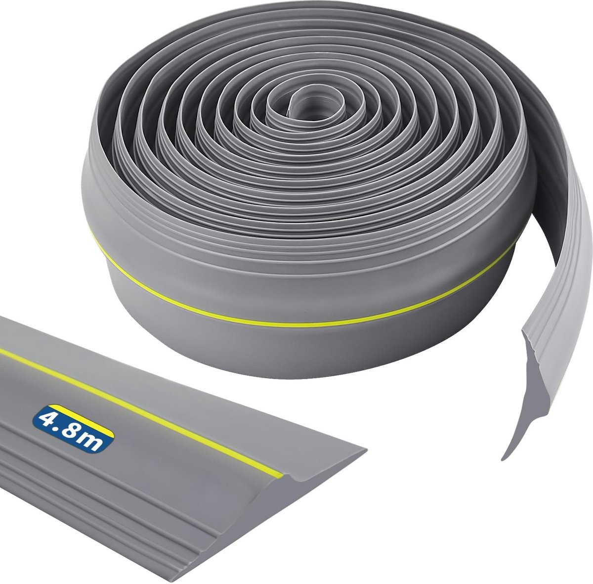 Solidchoice - Universele Garagedeur Drempelafdichting van Rubber (4,8 m, Grijs)