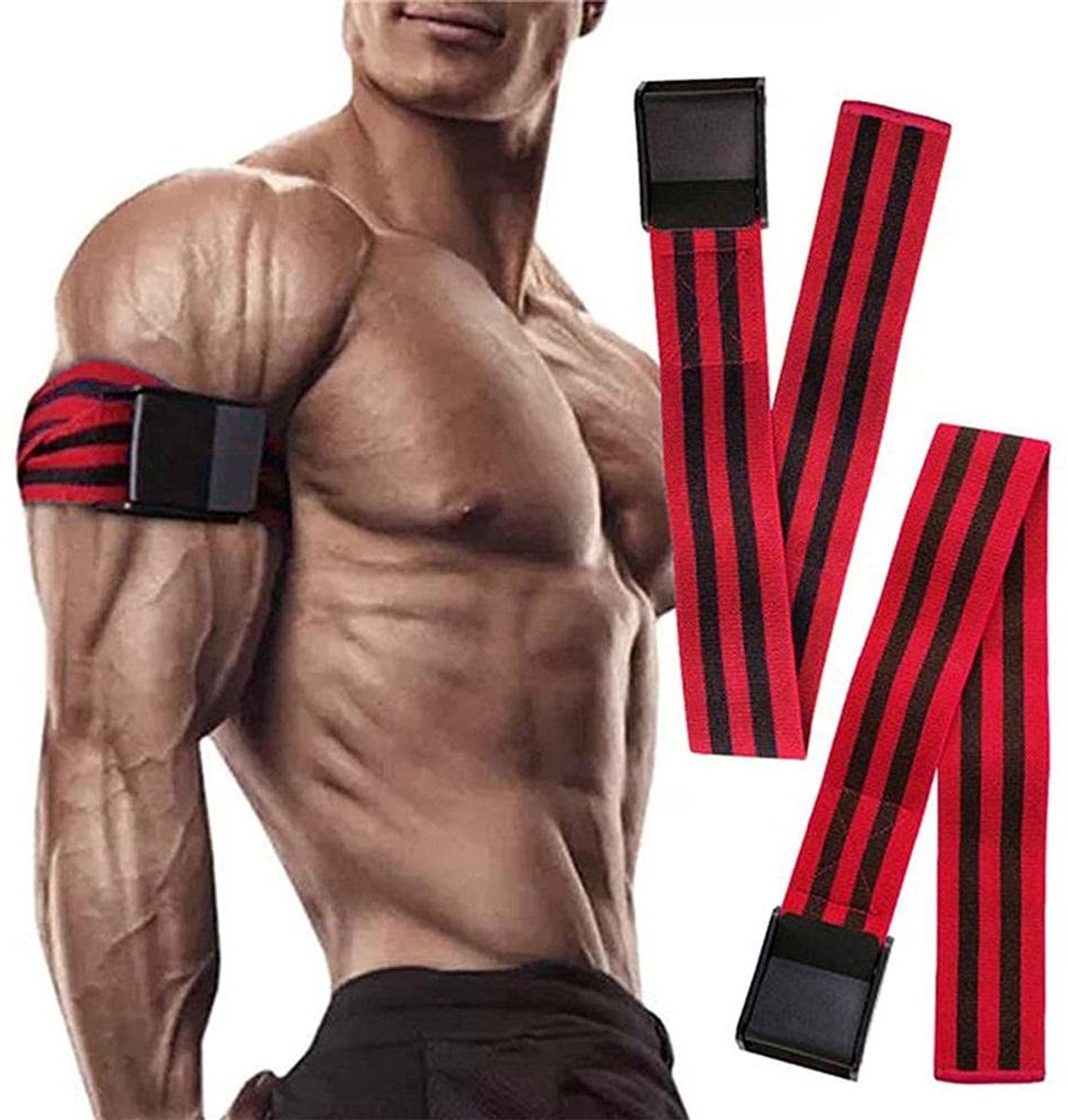 Solidchoice - 2 Stuks Bloedstroombeperkende Elastische Band voor Fitness