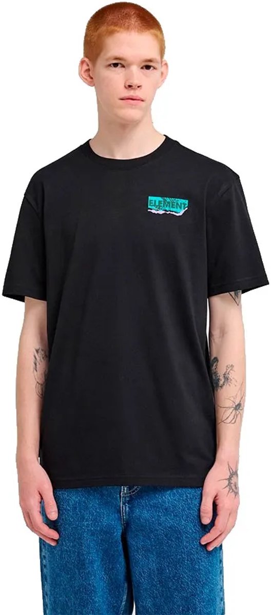 Element Torn T-shirt Met Korte Mouwen S Man Zwart