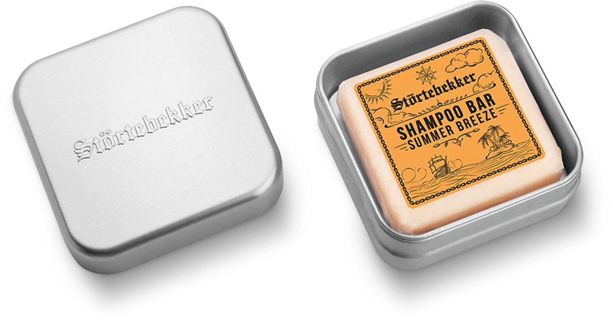 Störtebekker® Vaste Shampoo & Zeepdoos Set Summer Breeze (Bergamot) - Shampoo Bar Set Heren met lichte zomerbriesgeur - Vegan & Ontwikkeld Zonder Dierproeven - Zonder Sulfaten & Parabenen - Handgemaakt in Nederland