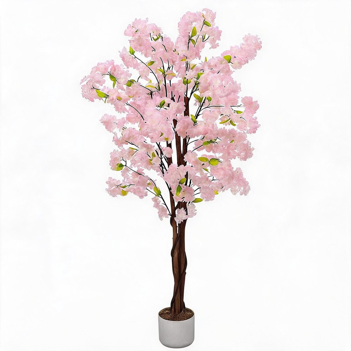 Triumpunpre Decoratieve kersenbloesem kunstboom - 150 cm - natuurgetrouwe roze bloemen - hoogwaardige pot - interieur en evenement decoratie