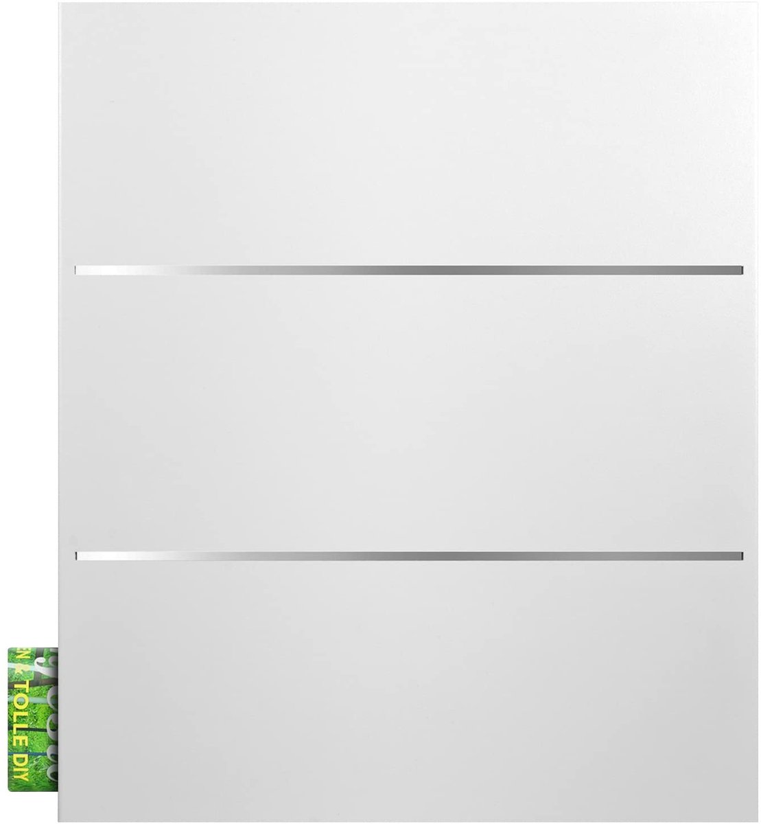 Solidchoice - Wandbrievenbus met Krantenvak in Wit Rvs