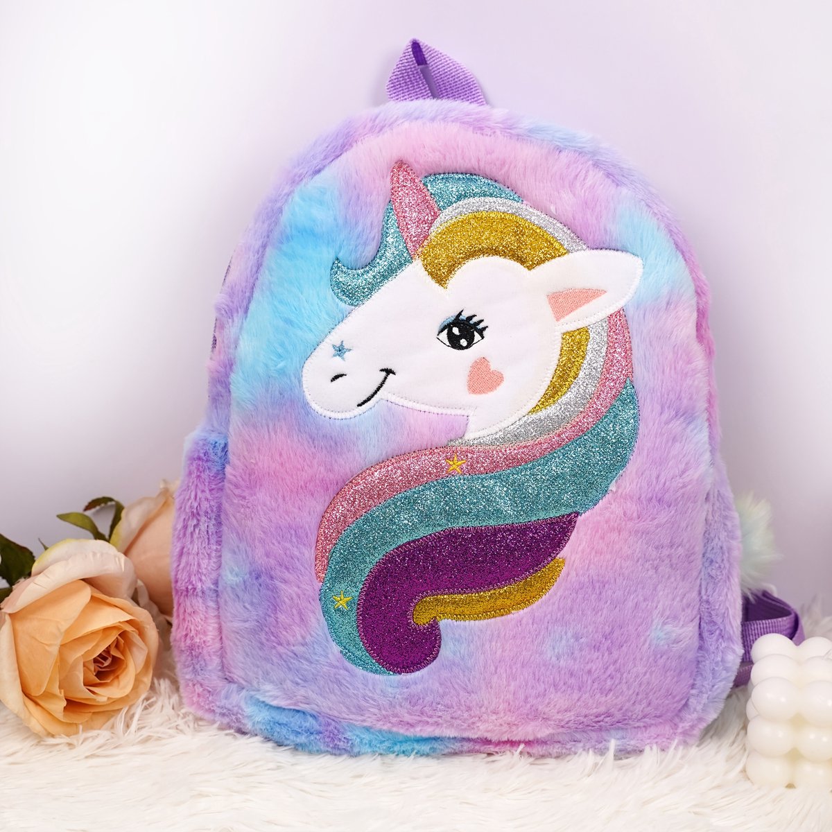 Paarse Eenhoorn Rugzak | Unicorn Rugzak | Kinderen | Regenboog | Peuter Rugtas | Kinder Rugzak | Meisjes Schooltassen | Kleine Schooltas | 5 liter