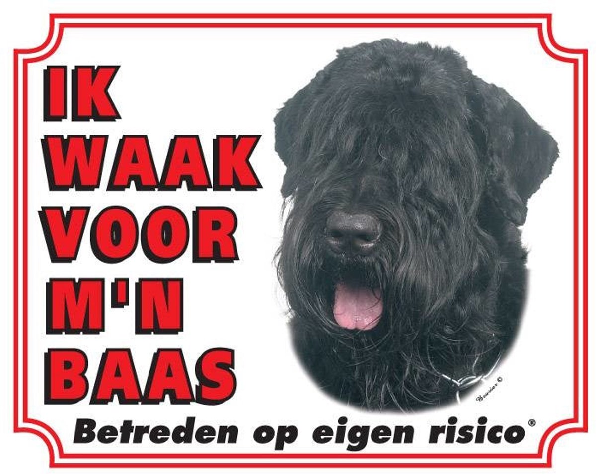 Bol.com Bouvier Waakbord - Ik waak voor mijn baas aanbieding