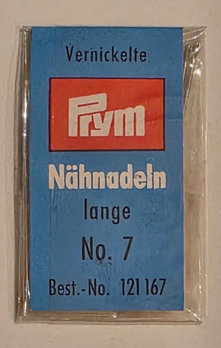 Stopnaalden kort staal No. 7 met zilverkleurig oog 0,70 x 38mm 25 st. - Naalden (hand) - Prym - naainaalden