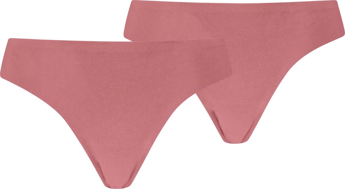 Puma 2-Pack dames strings - Katoenen strings dames multipack - Voordeelverpakking - Roze / L