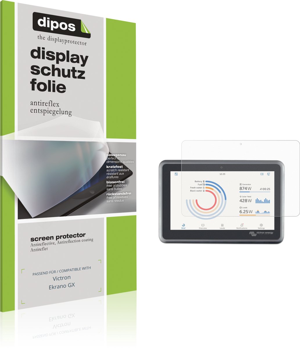 dipos – 2x Matte Beschermfolie geschikt voor Victron Ekrano GX | Krasbestendige & antireflecterende Screenprotector Ultra-Thin