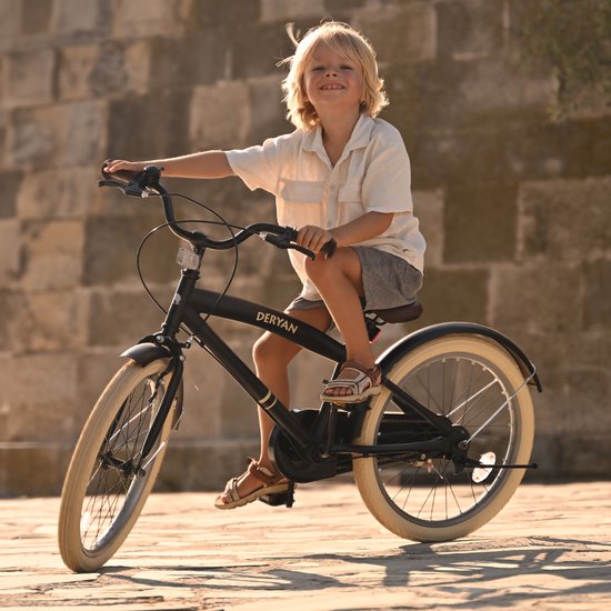 Deryan Coastline Kinderfiets 20 Inch - Met standaard - 7-13 Jaar - Zwart van Deryan — afbeelding 5