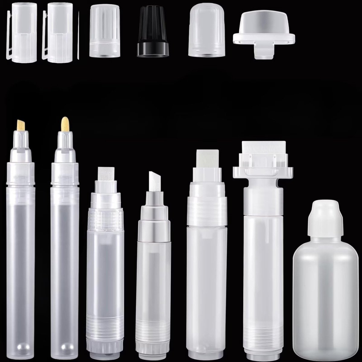 Solidchoice - Set van 7 Navulbare Verfmarkers met Diverse Maten